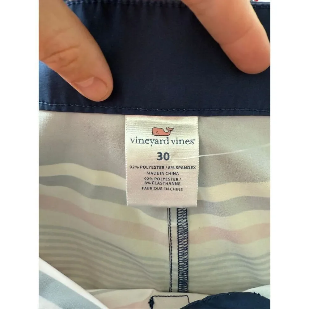 Vineyard Vines Men’s 9” Swim Trunks Blue Pink White size 30